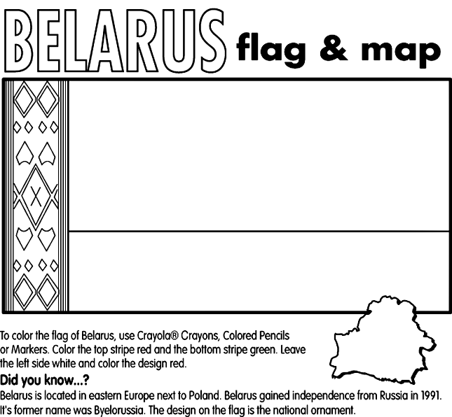 Belarus Coloring Page Crayola Com