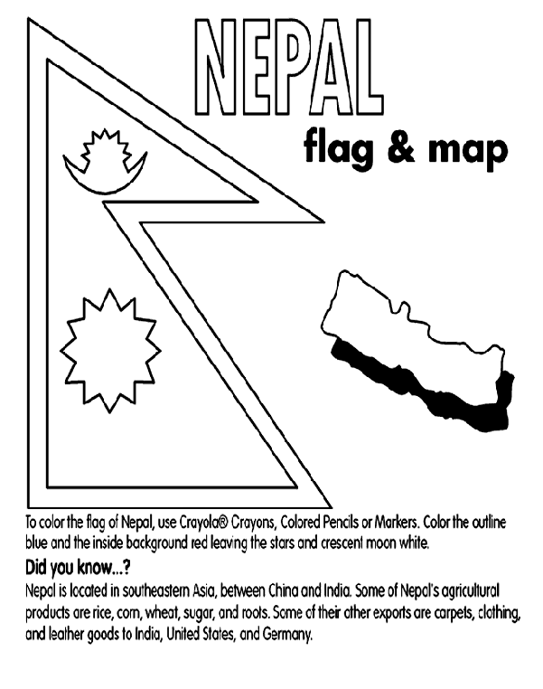 Nepal Coloring Page | crayola.com