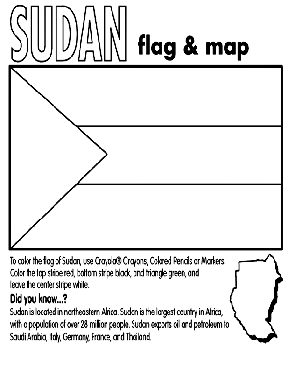 Sudan Coloring Page | crayola.com