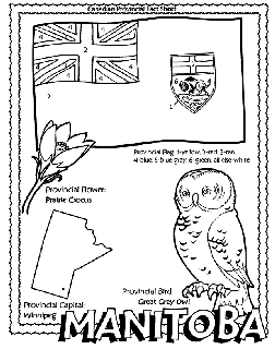 Canadian Province - Manitoba coloring page