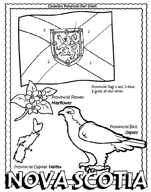 Canadian Province - Nova Scotia Coloring Page | crayola.com