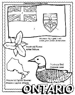 Canadian Province - Ontario coloring page
