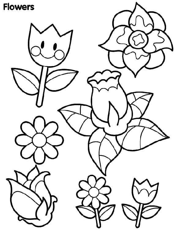 Flower Coloring Printables 7