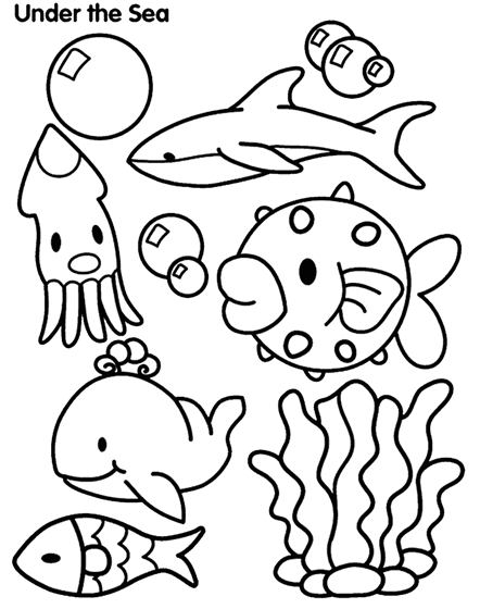 Undersea Creatures Coloring Page | crayola.com