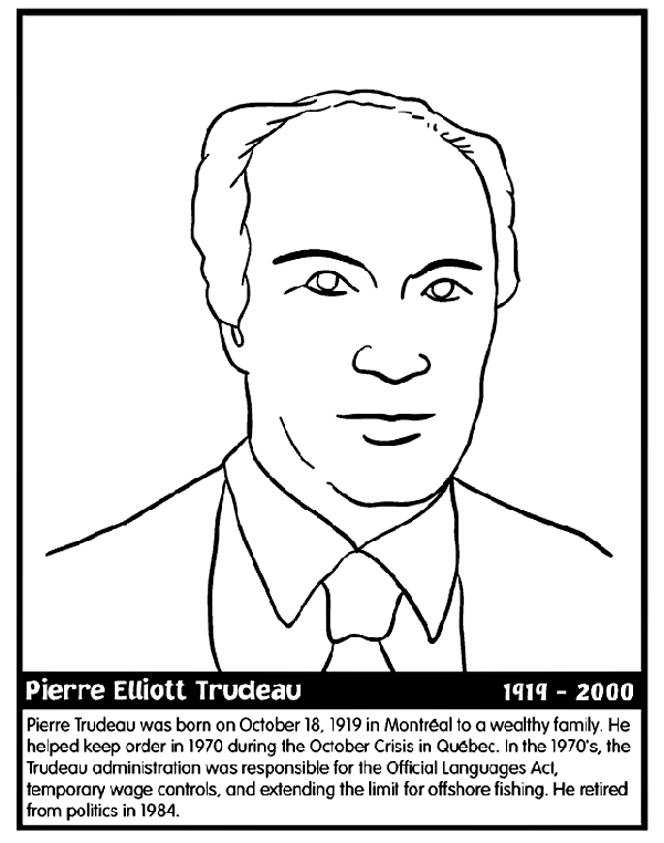 Canadian Prime Minister Trudeau Coloring Page | crayola.com