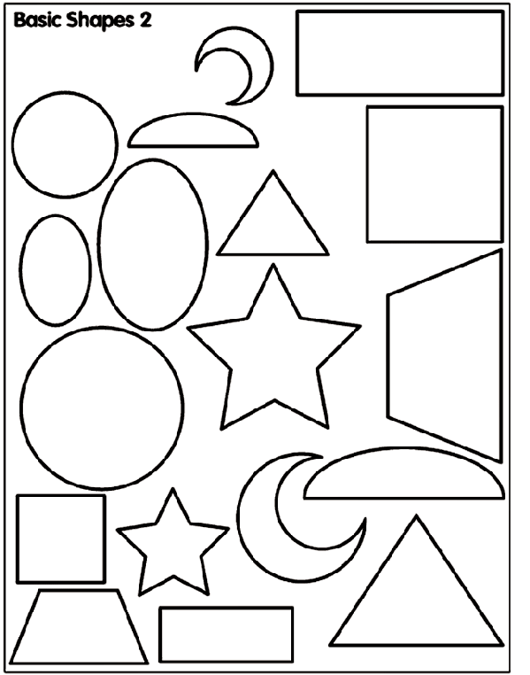 51 Coloring Pages Shapes  Images