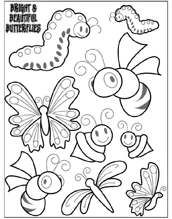 Beautiful Butterfly Coloring Pages Bright and Beautiful Butterflies 2 Coloring Page crayolacom