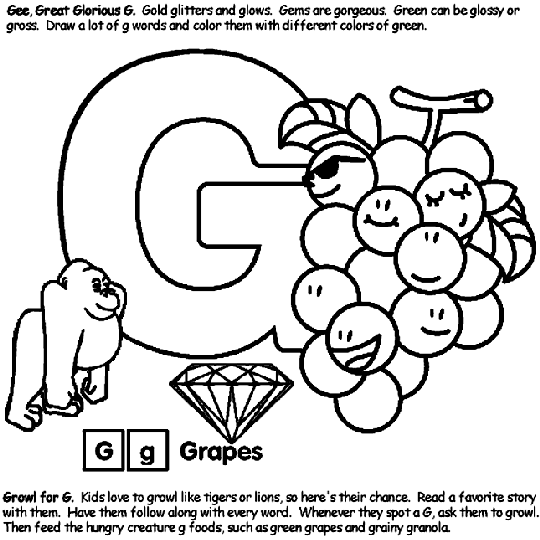 Alphabet G Coloring Page | crayola.com