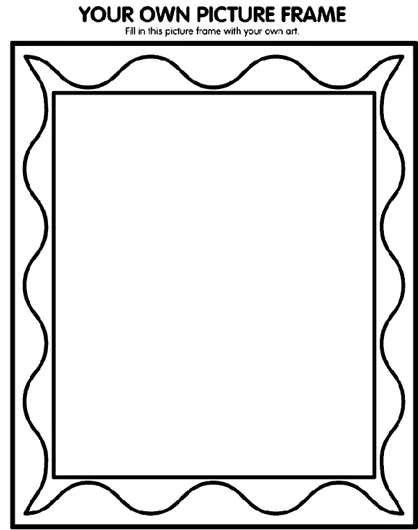 Your Own Picture Frame Coloring Page crayola com