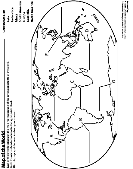 Label the Continents Coloring Page | crayola.com