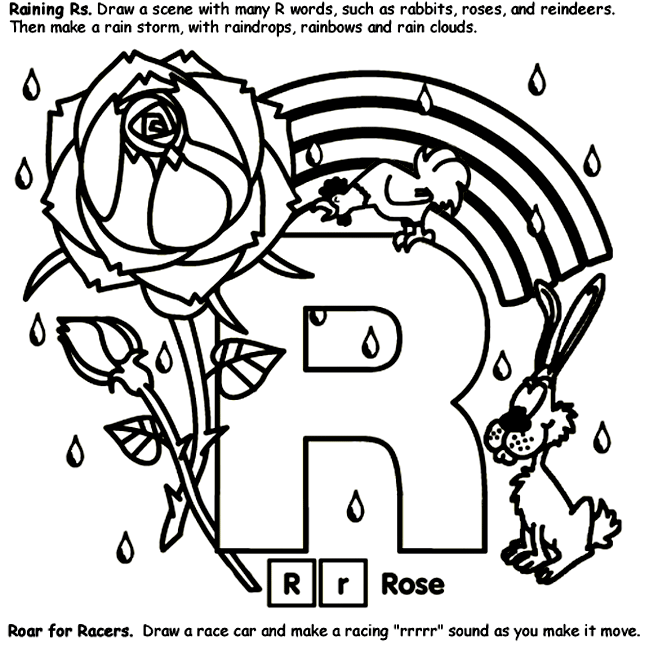 alphabet r coloring page  crayola