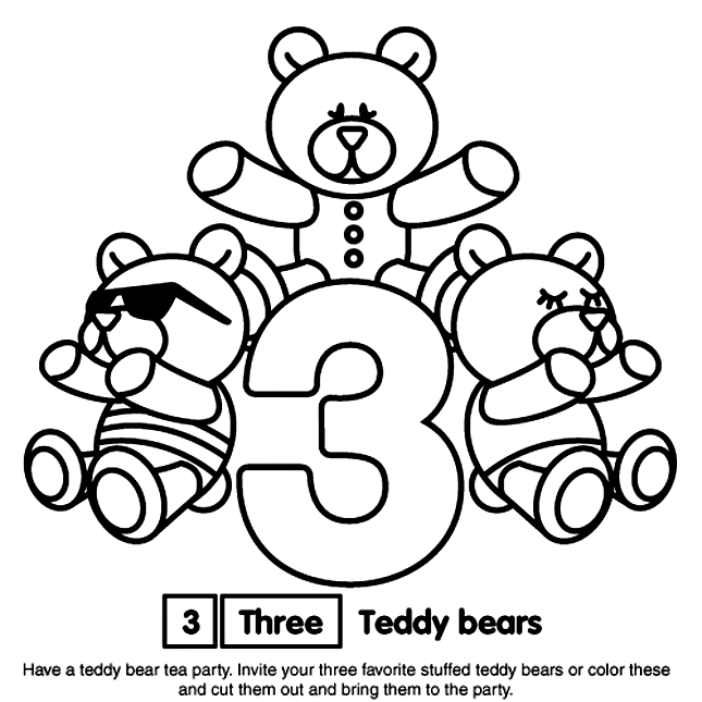 3 Coloring Pages Number 3 Coloring Page crayolacom