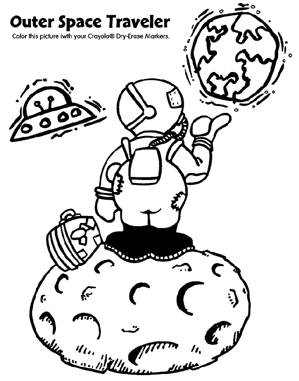 Outer Space Travel Coloring Page | crayola.com