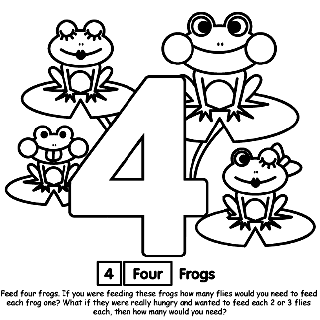 Number 4 coloring page