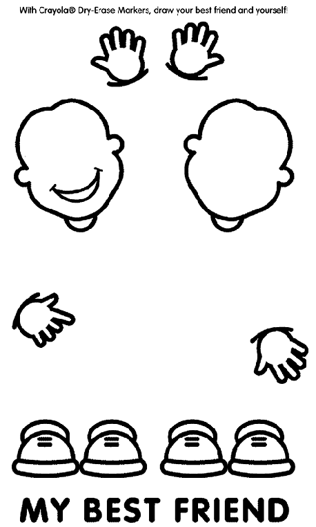 My Best Friend Coloring Page Crayola Com Help your child feel good about their best friends and all of their friendships with these great coloring pages. my best friend coloring page crayola com