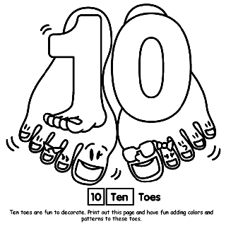 Number 10 coloring page