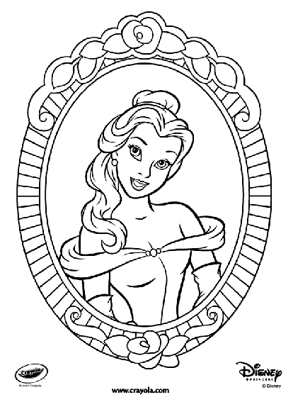 disney princess belle coloring page crayola com