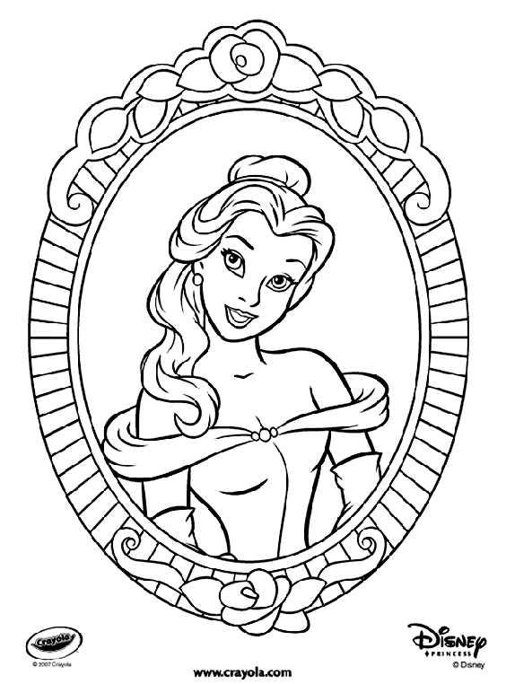 Disney Princess Belle Coloring Page Crayola Com