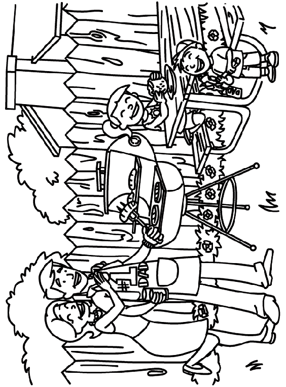 Backyard Picnic Coloring Page | crayola.com