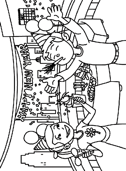 Happy New Year Coloring Page | crayola.com
