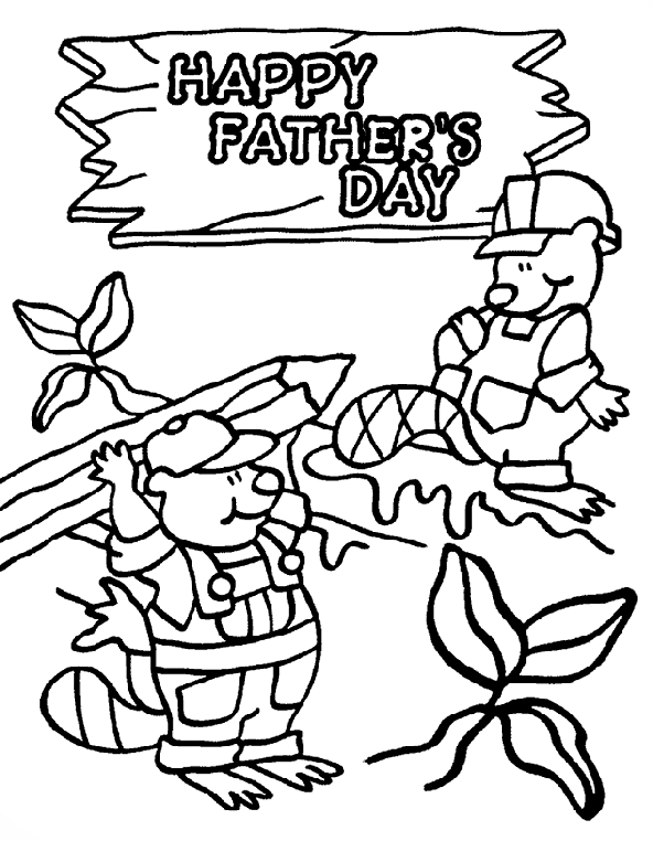 Fathers Day Coloring Sheets Father39s Day Helping Dad Coloring Page crayolacom