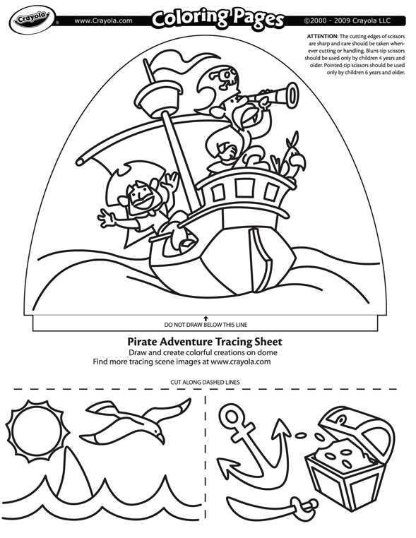 Download Dome Light Designer - Pirate Adventure Coloring Page | crayola.com