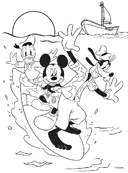   Free Coloring Pages Disney Mickey Mouse  Free