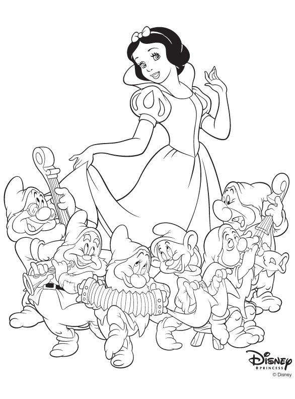 10 All-in-One Disney Princess Coloring Pages Featuring Snow White