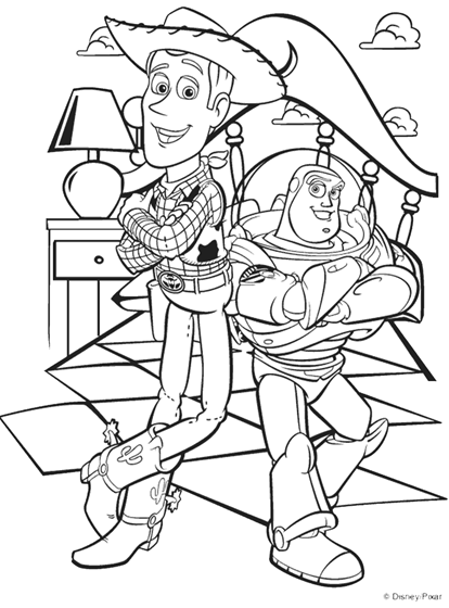 Disney Toy Story Woody and Buzz Coloring Page | crayola.com