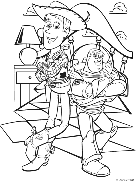 pixar free coloring pages