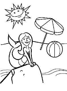 free printable preschool coloring pages beach