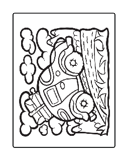 Traveling In A Car coloring page
