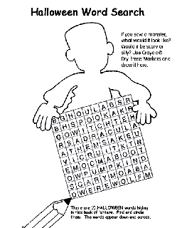 Halloween Word Search coloring page