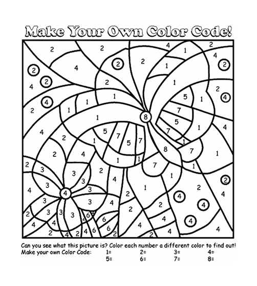 Butterfly Color by Number Coloring Page | crayola.com