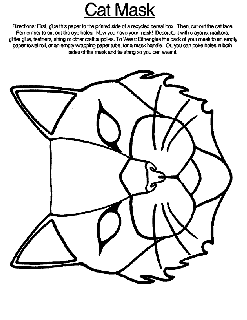 Cat Mask Coloring Page Crayola Com