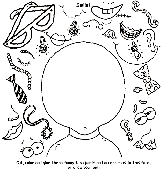 printable to color faces