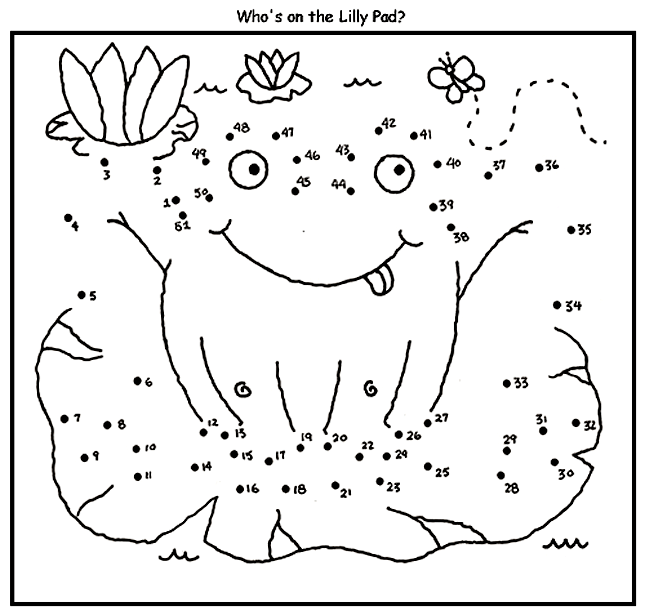 Frog Dot To Dot Coloring Page Crayola Com