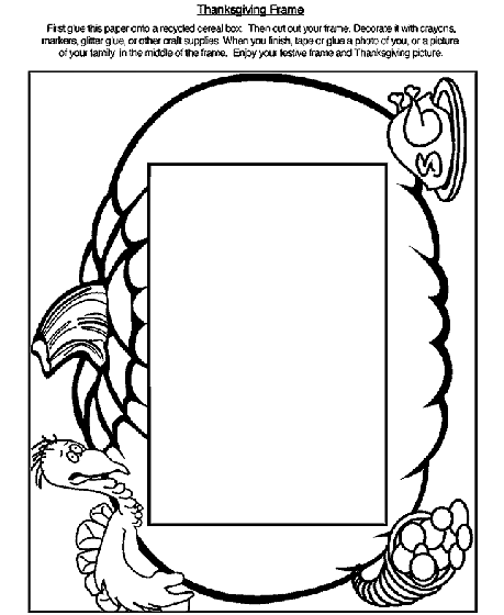 Thanksgiving Frame Coloring Page | crayola.com