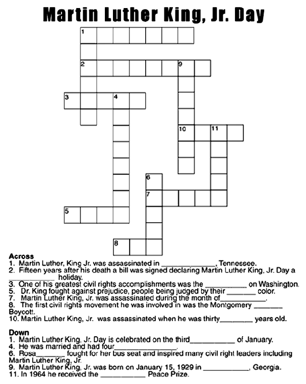 Mlk Day Coloring Pages