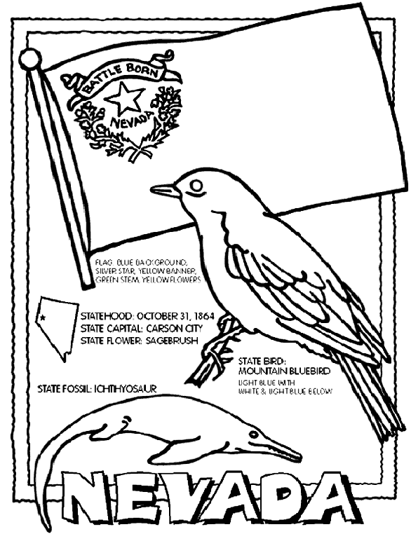 Nevada Coloring Page Crayola Com
