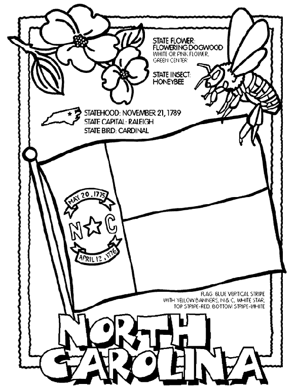 North Carolina Coloring Page