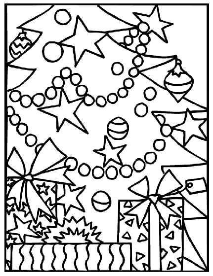 christmas gifts under the tree coloring page  crayola