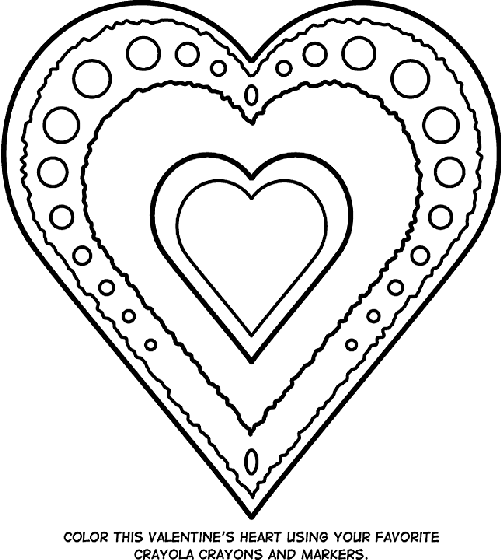 valentine's heart coloring page  crayola