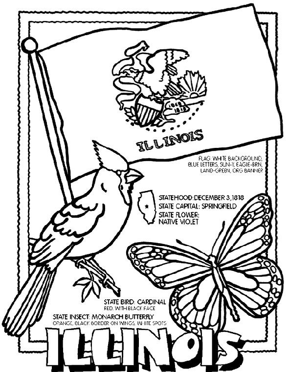 Illinois Coloring Page | crayola.com