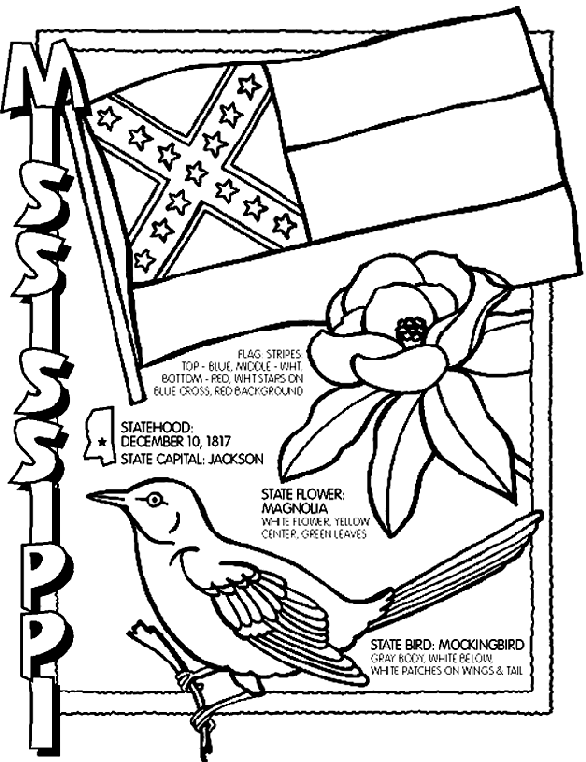 Mississippi Coloring Page Crayola Com