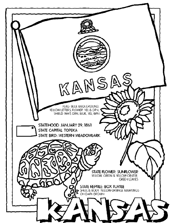 Kansas State Symbols Coloring Pages Coloring Pages