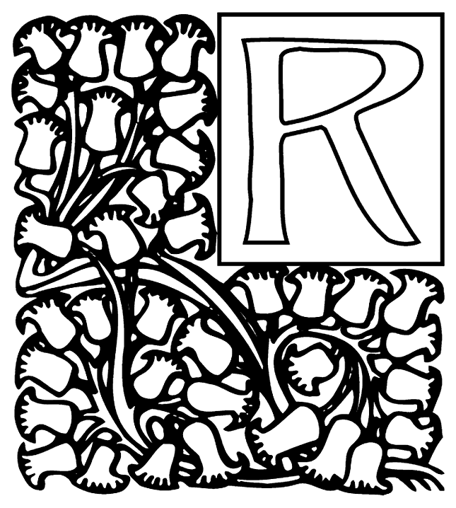 Alphabet Garden R Coloring Page | crayola.com