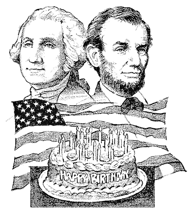 happy birthday presidents washington and lincoln coloring