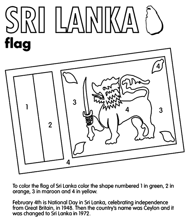 Sri Lanka Coloring Page Crayola Com Sigiriya popular as eighth wonder of the world among the tourists and it was the one of asia's oldest landscaped garden. sri lanka coloring page crayola com