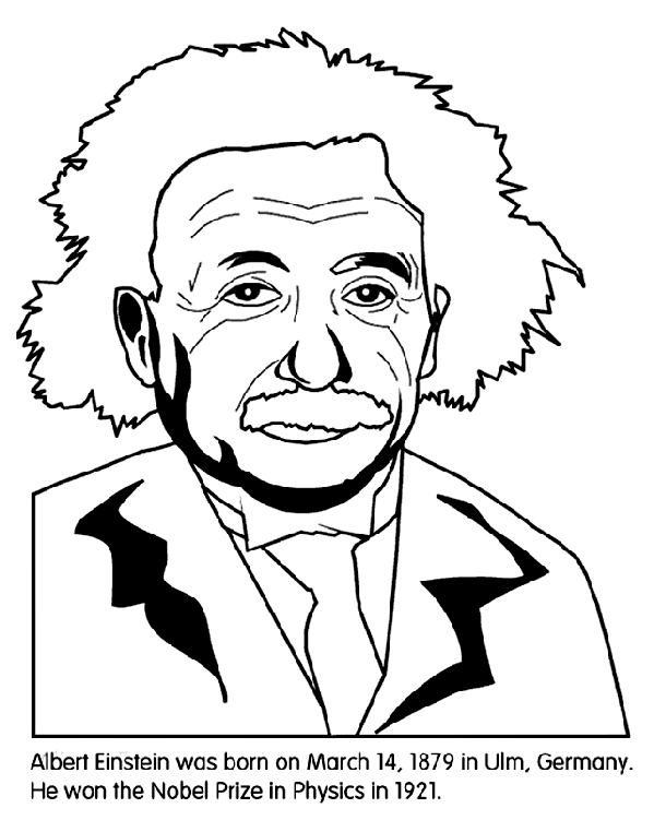 Albert Einstein Coloring Pages Albert Einstein Coloring Page crayolacom